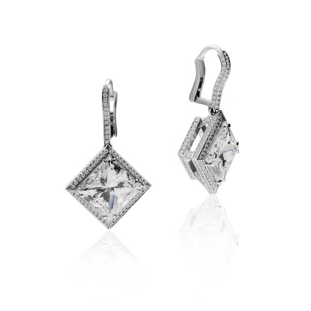 diamond earrings diamond earrings diamond earring stock pictures, royalty-free photos & images