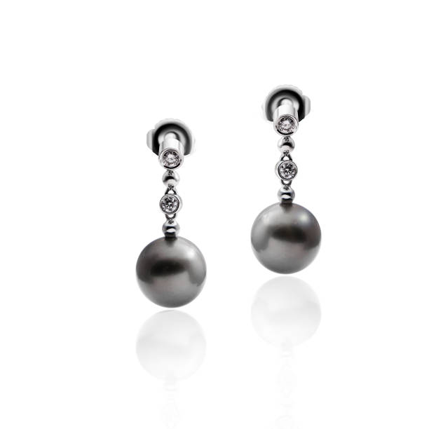 diamond earrings with pearls