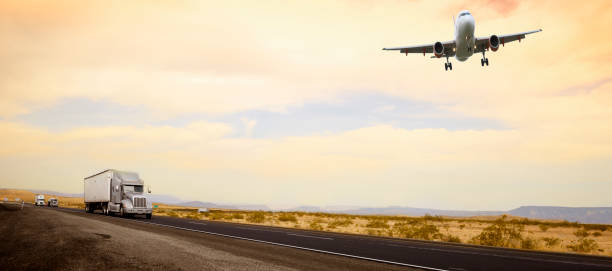 istock Truck and Airplane, Route 66. 1398143074