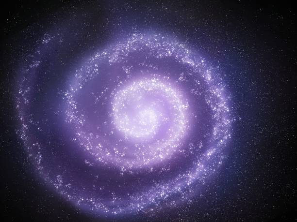 istock Purple galaxy with cluster of stars in space. Sci-Fi background. 1398143149