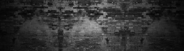 istock Brick wall panoramic background. Vintage brick wall Background 1398154315