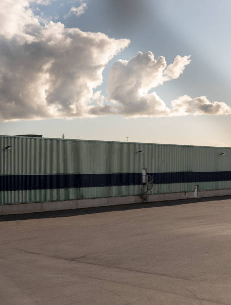 istock Exterior of a large warehouse.. 1398157767