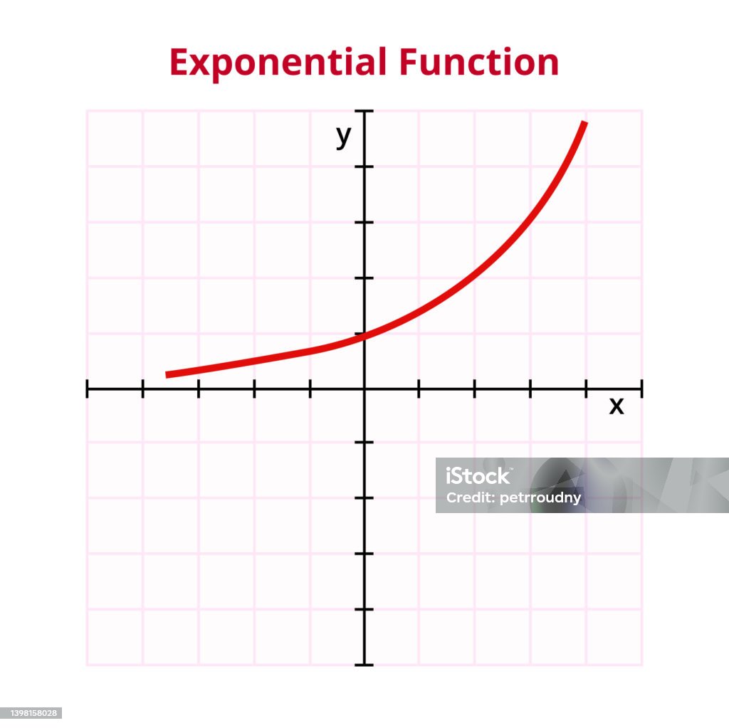 Vector Graph Or Chart Of The Exponential Function The Mathematical ...