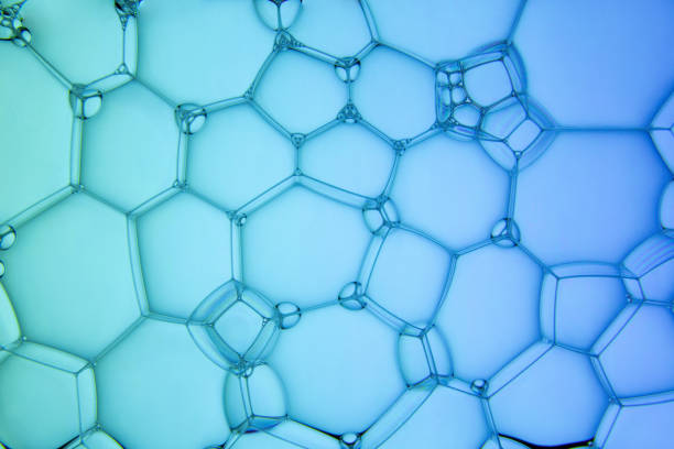 istock Abstract background of soap bubbles on gradient background 1398168722