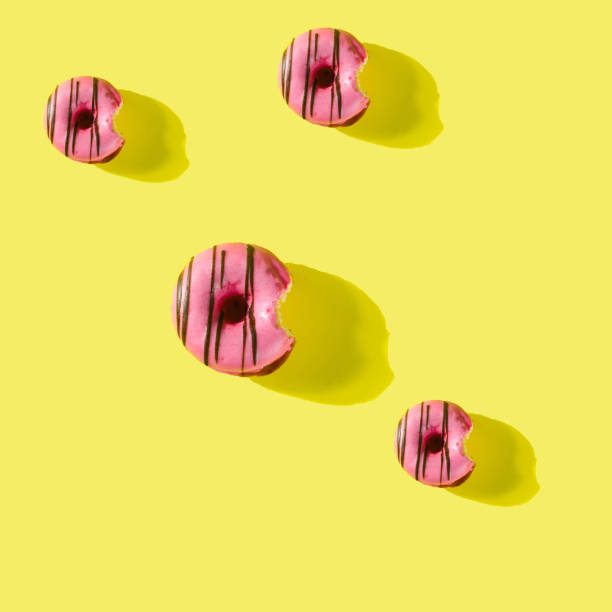 istock pattern made of Freshly baked donuts for breakfast 1398171473
