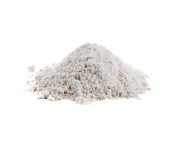 istock Heap of durum wheat flour on a white background. 1398175431