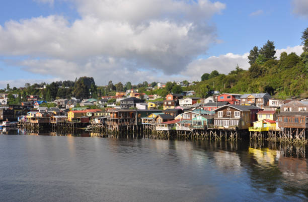 istock Palafitos on Chiloe Island, Chile. 1398180566