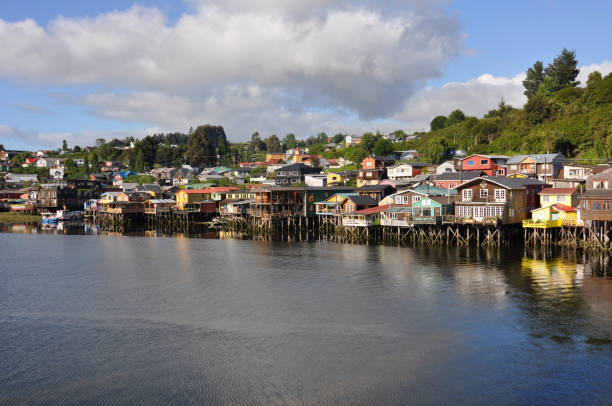 istock Palafitos on Chiloe Island, Chile. 1398180587