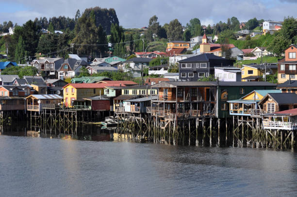 istock Palafitos on Chiloe Island, Chile. 1398180623