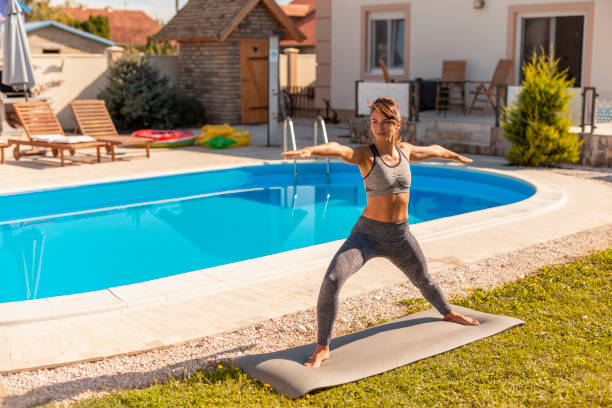 istock Woman doing yoga 1398180637