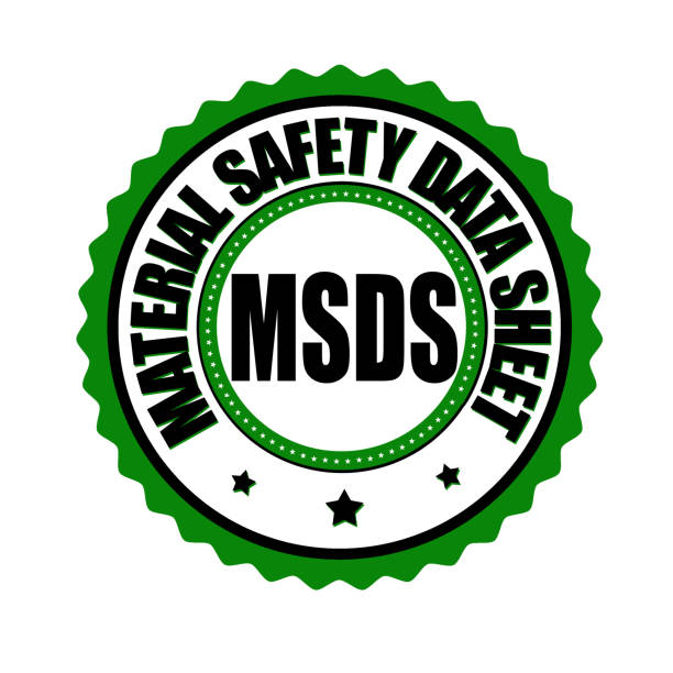 illustrations, cliparts, dessins animés et icônes de étiquette ou cachet msds (material safety data sheet) - material data sheets