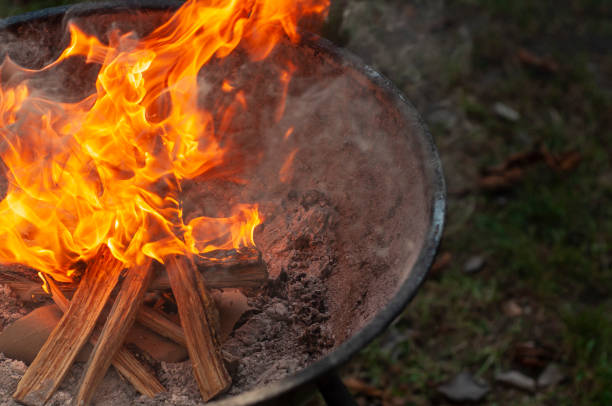 istock Huge flames and smoke in a barbecue 1398197185