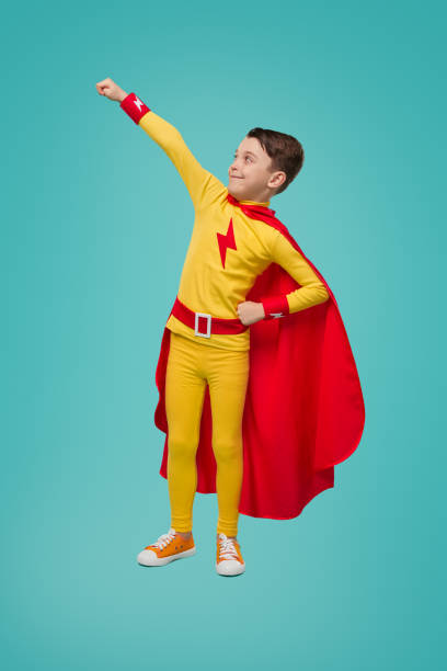 istock Superhero kid ready to fight 1398204352