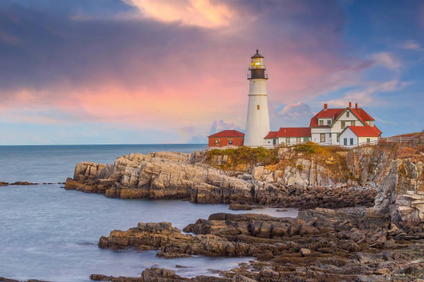 istock Portland Head Light  in Maine at Sunset 1398204669
