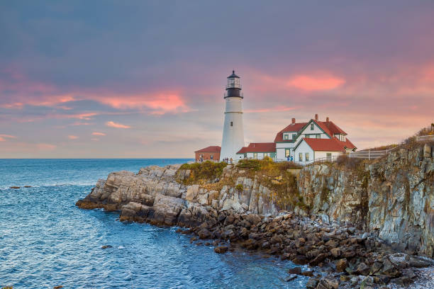 istock Portland Head Light  in Maine at Sunset 1398204677