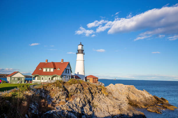 istock Portland Head Light  in Maine blue sky 1398204722