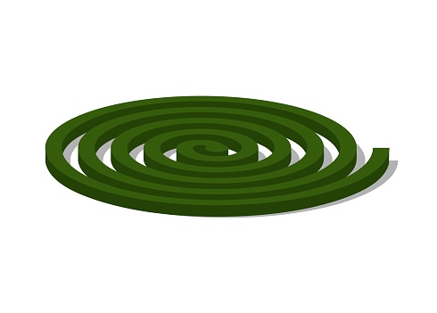 Mosquito coil. Simple flat illustration.