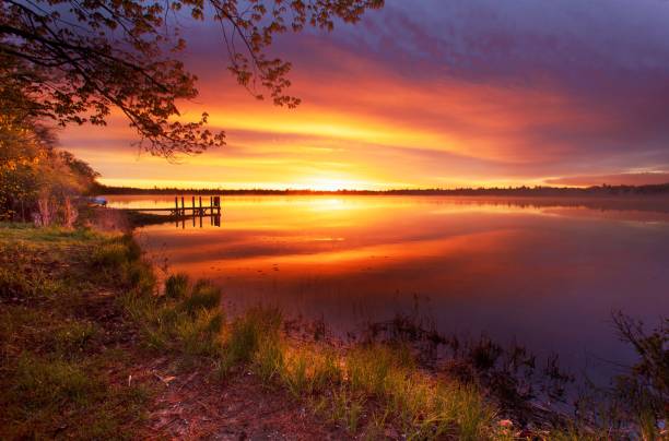 istock Marl Lake Orange Sunrise 1398207209