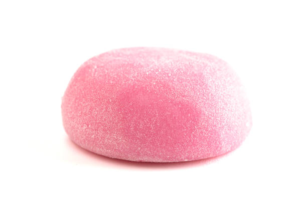 istock Pink Mochi Ice Cream Isolated on a White Background 1398215953