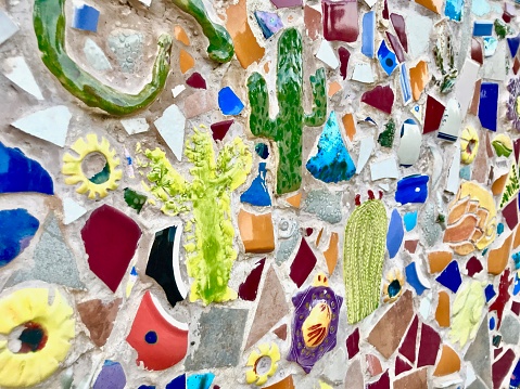 Desert Themed Colorful Tile Mosaic in Tucson, AZ