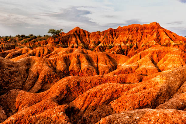The Tatacoa Desert at Hula, Neiva, Colombia. stock photo