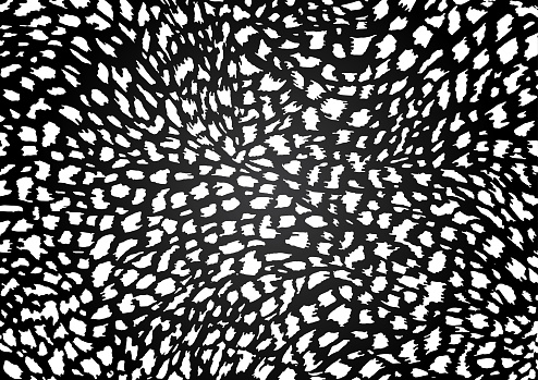 Leopard skin hand drawn. Animal print drawing pattern. Vector Illustration