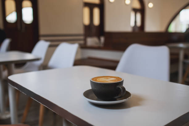 istock A cup of hot latte coffee on the table in cafe 1398231676