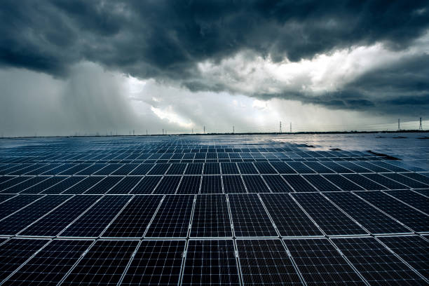 istock Solar Panels - Photovoltaic Solar Power Panel Under Blue Sky Sunny Day BackGround To Generate Green Clean Alternative Power Energy Sustainable Development - Reduce Global Warming and Climate Change 1398232439