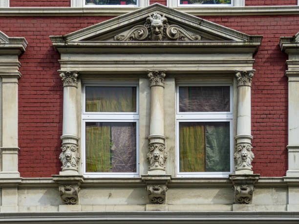 istock Windows of buildiongs with pillars 1398235064