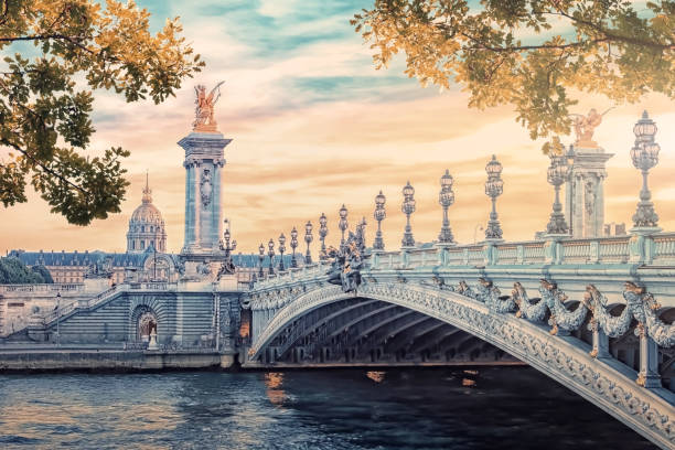 istock Alexandre III bridge in Paris at sunset 1398238675