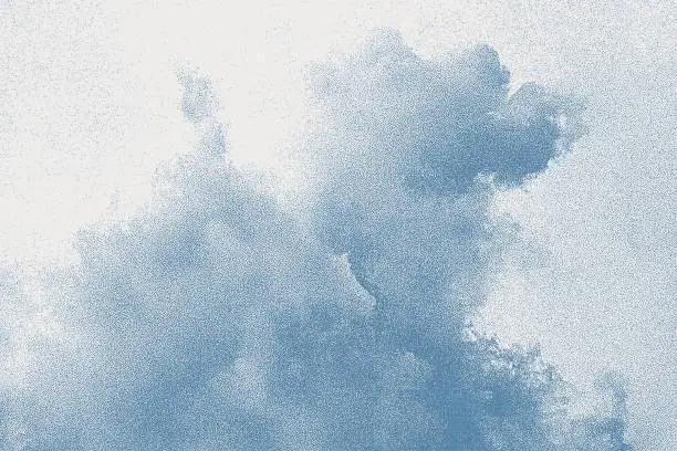 Vector illustration of Vector stipple illustration of storm clouds