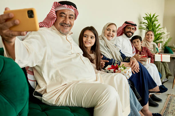 istock Saudi family posing for Eid-Ul-Fitr celebration selfie 1398245721