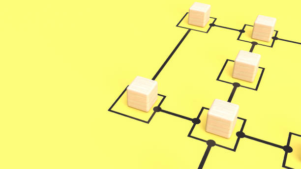 istock The wood cubes on chart yellow background for business concept 3d rendering 1398249042