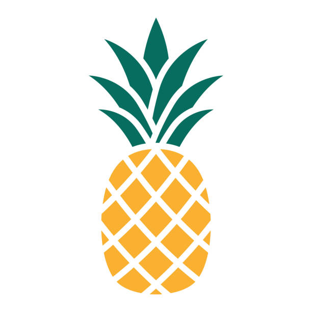 illustrations, cliparts, dessins animés et icônes de icône d’ananas. fruits tropicaux ananas. illustration vectorielle - ananas