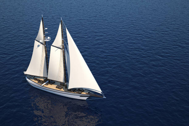istock sailing ship at sea above view with copy space 1398259638