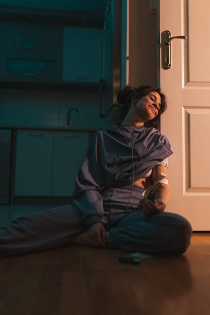 istock Drug addict wasted after heroin injection 1398266895
