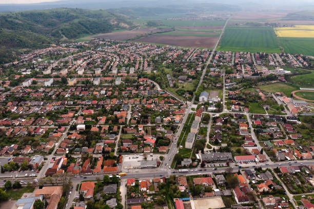 istock Flying over city area 1398267257