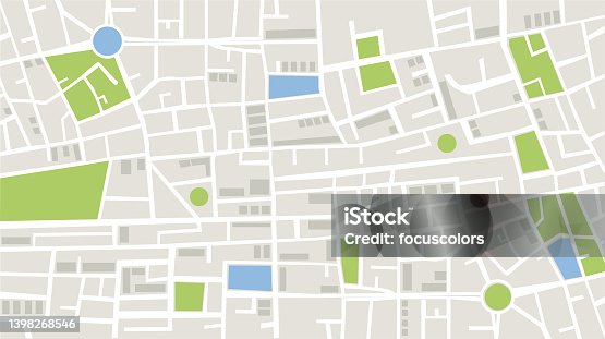 istock City location vector illustration. Detailed top view. Location and navigation services concept. City Urban Streets Roads Abstract Map, 1398268546