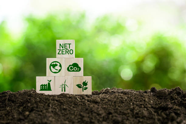 istock Net Zero and Carbon Neutral Concepts Net Zero Emissions Goals Weather neutral long-term strategy. 1398270237