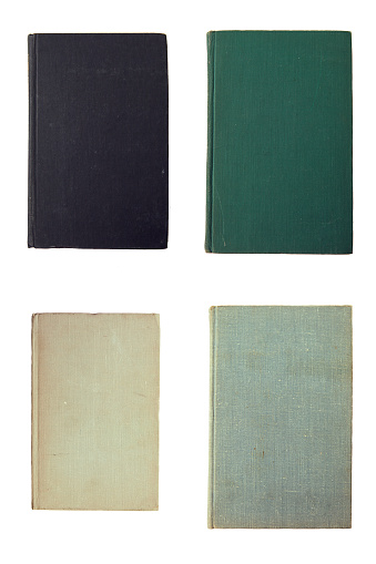 Old books isolated on white background. Book cover