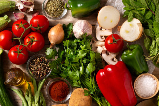 istock Assortment of vegetables and herbs 1398271709