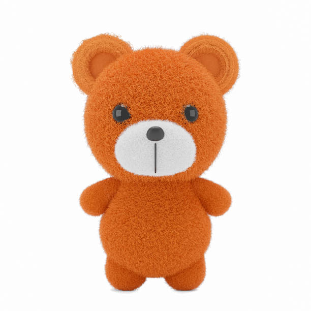 istock 3d render illustration of a cute stuffed bear on white background. 1398277046