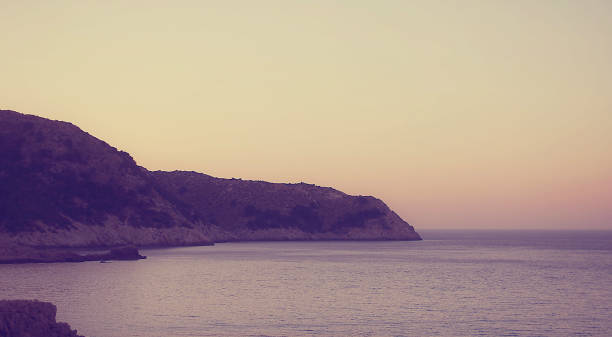 Sunset in front of the sea