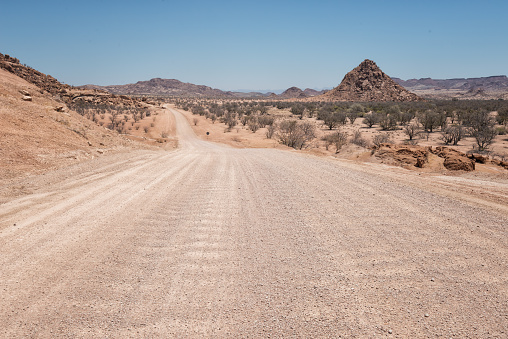 Fascinating loneliness on the road trip across Namibia. Here in the Erongo region near Spitzkoppe.