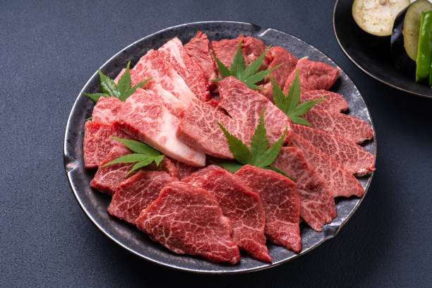 For Japanese black beef yakiniku stock photo