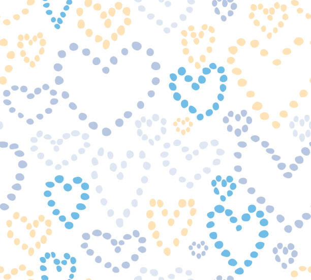 ilustraciones, imágenes clip art, dibujos animados e iconos de stock de patrón de corazón sin costuras - togetherness woven seamless abstract