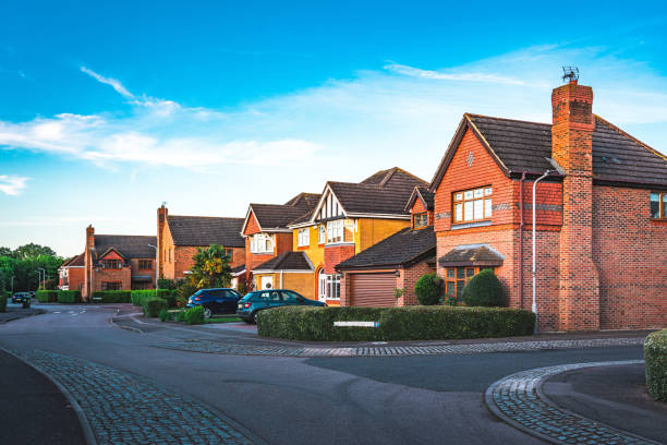 istock A street on a modern, brick built housing development in the UK. 1398289133