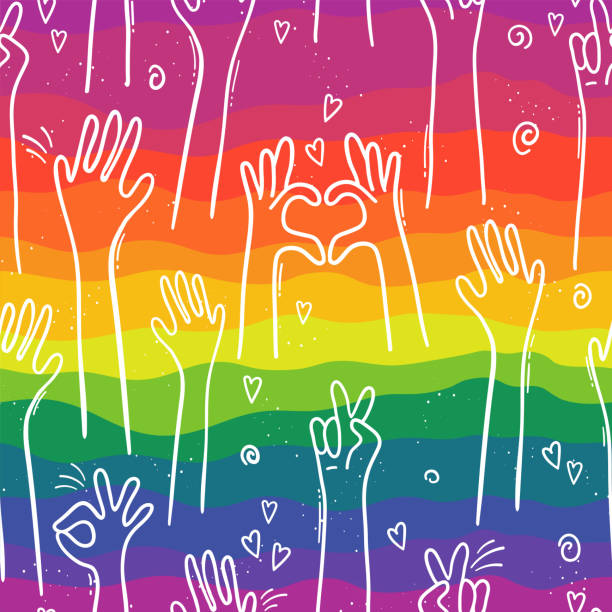 ilustrações, clipart, desenhos animados e ícones de padrão colorido abstrato com cores de arco-íris mão mãos demonstrando, fundo vibrante, ótimo para têxteis, embalagem, banners, papéis de parede - design vetorial - pattern cube repetition backgrounds