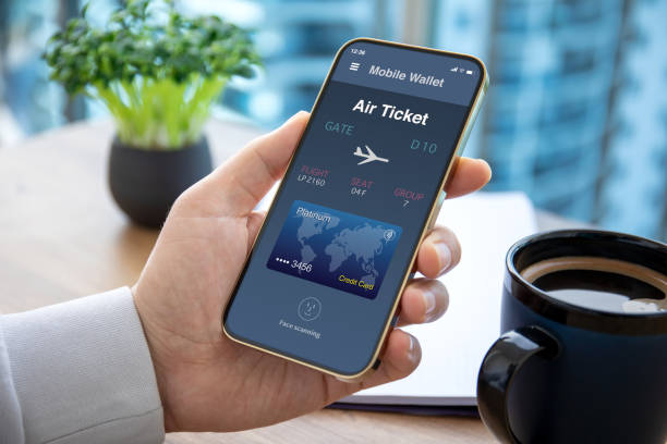 istock male hands holding phone with airplane ticket application airlines screen 1398294148