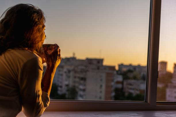istock Afternoon coffee warching the sunset 1398301379
